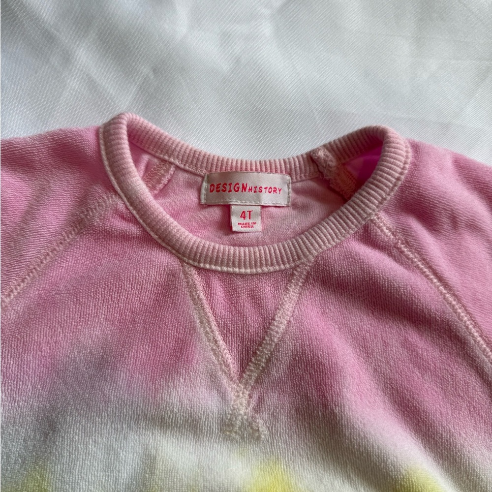 Design History Pink and Yellow Sweatshirt